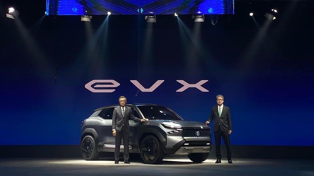 <div class="paragraphs"><p>A file photo of Maruti Suzuki's eVX concept showcased at the 2023 Auto Expo in New Delhi. (Source:&nbsp;Maruti Suzuki/X)</p></div>