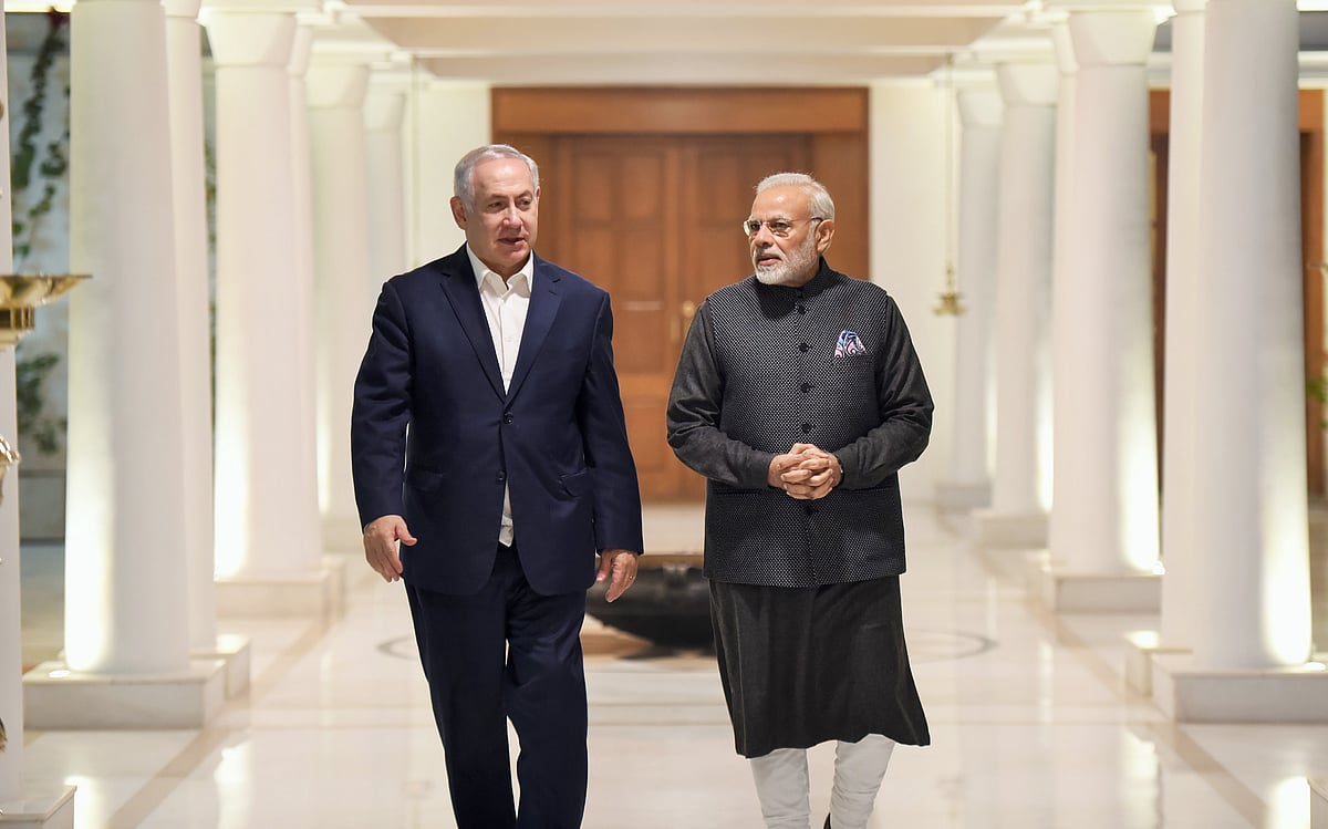 <div class="paragraphs"><p>File photo of Israeli Prime Minister Benjamin Netanyahu (left) with PM Narendra Modi (Source: PIB official website)</p></div>