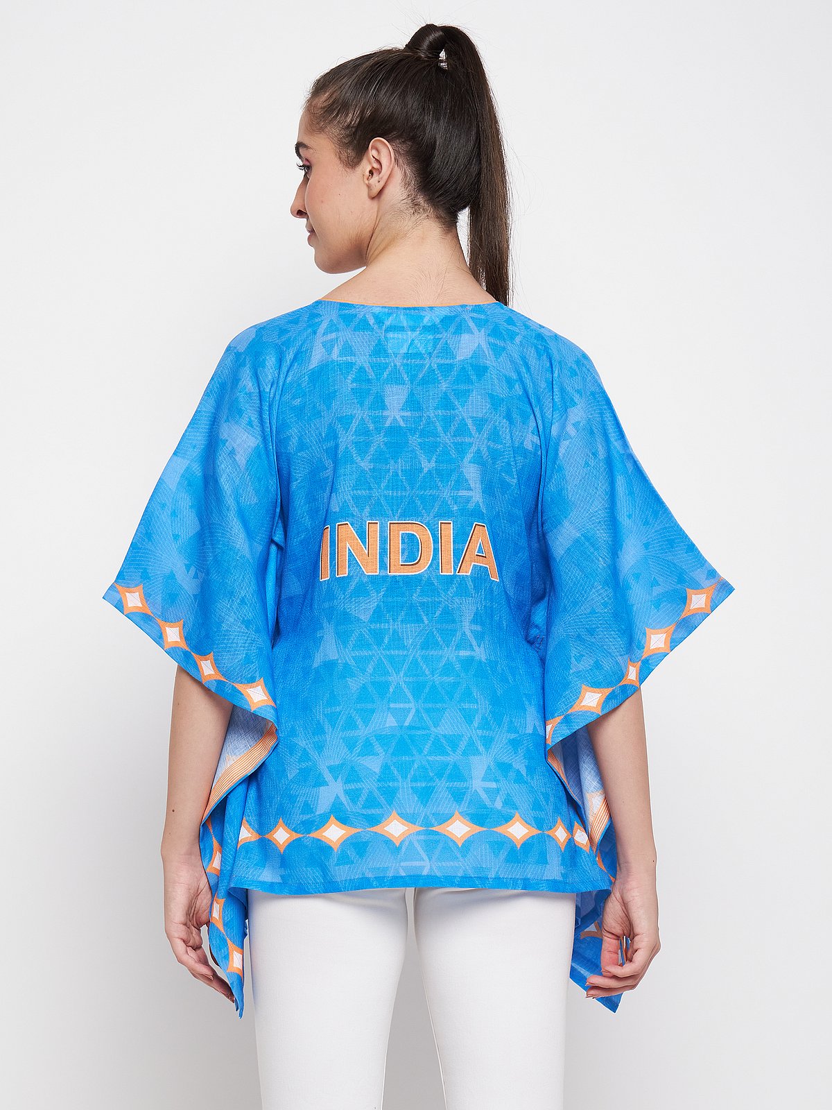 <div class="paragraphs"><p>The Kaftan Company has unveiled dresses and <em>kaftans</em> that matches team India's jersey ahead of the ICC World Cup. (Source: BQ Prime)</p></div>