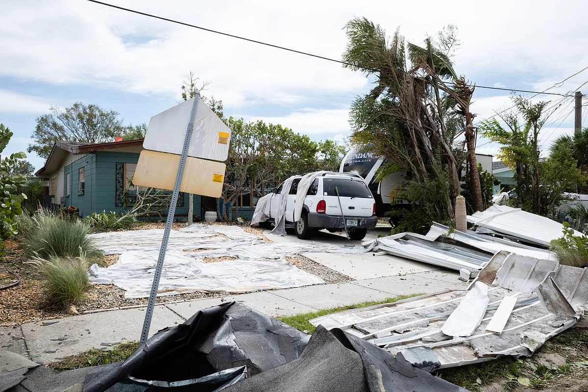 Property damage following Hurricane Ian in Venice, on Sept. 29.Tristan Wheelock/Bloomberg