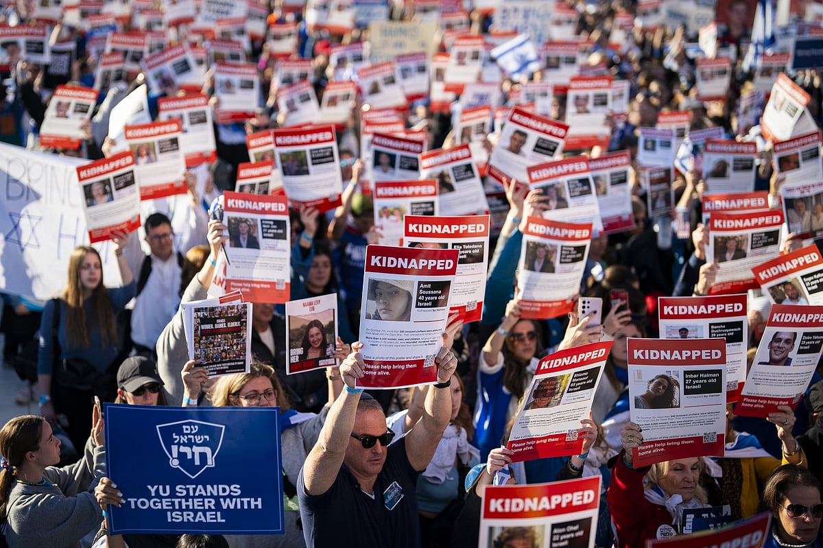 “March for Israel” rally on the National Mall in Washington on Nov. 14.Photographer: Al Drago/Bloomberg