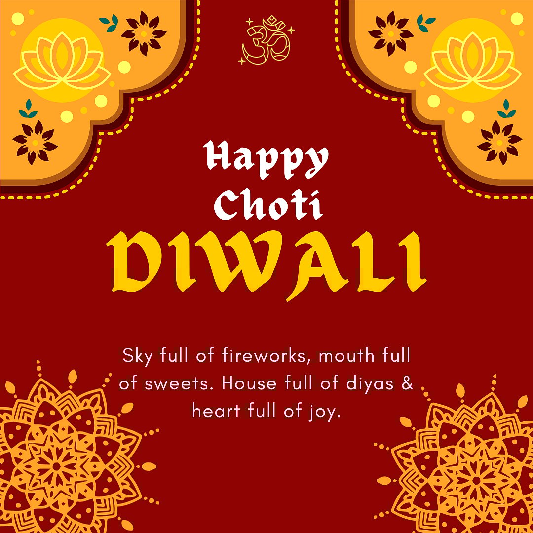 <div class="paragraphs"><p>Happy Choti Diwali Image. Source: Canva</p></div>