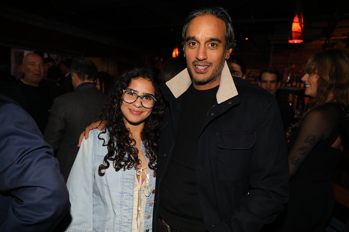 Ashok Varadhan, right with daughter Stella.Photographer: Amanda Gordon/Bloomberg