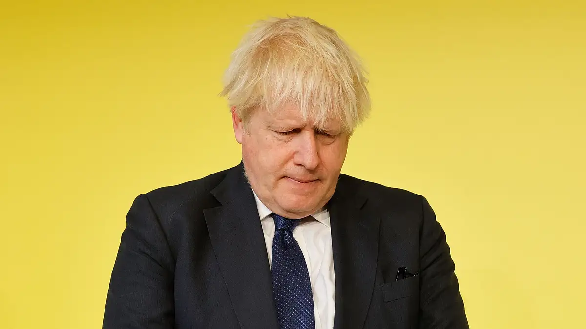Boris Johnson, former UK prime minister, during an event on the sidelines of day three of the World Economic Forum (WEF) in Davos, Switzerland, on Thursday, Jan. 19, 2023. The annual Davos gathering of political leaders, top executives and celebrities runs from January 16 to 20.