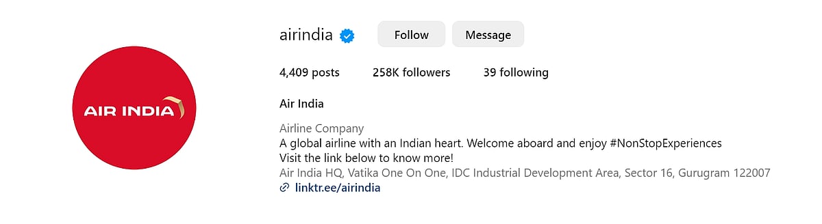 <div class="paragraphs"><p>Air India's Instagram</p></div>