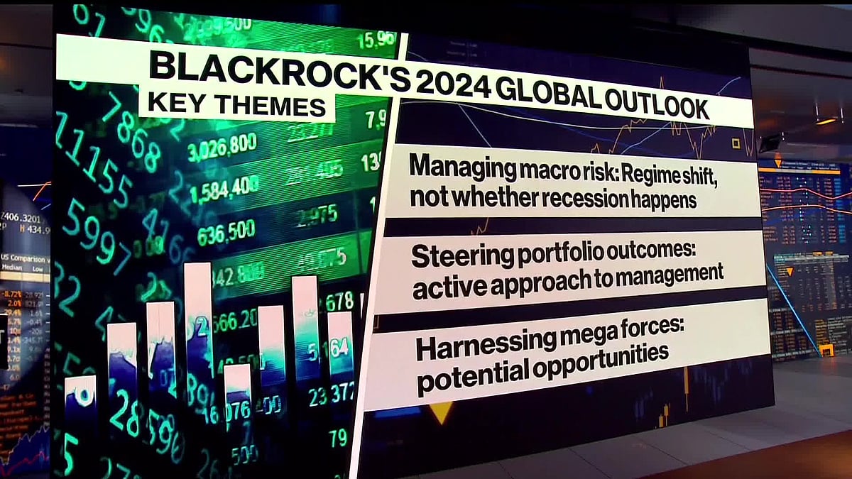 BlackRock Global Chief Investment Strategist Wei Li discusses BlackRock’s 2024 global outlook with Jonathan Ferro on “Bloomberg The Open.”Source: Bloomberg