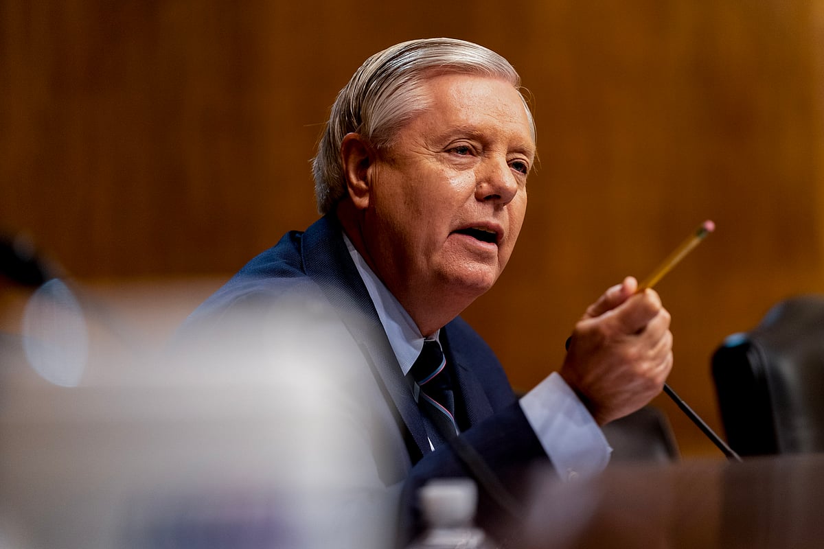 Lindsey GrahamPhotographer: Eric Lee/Bloomberg