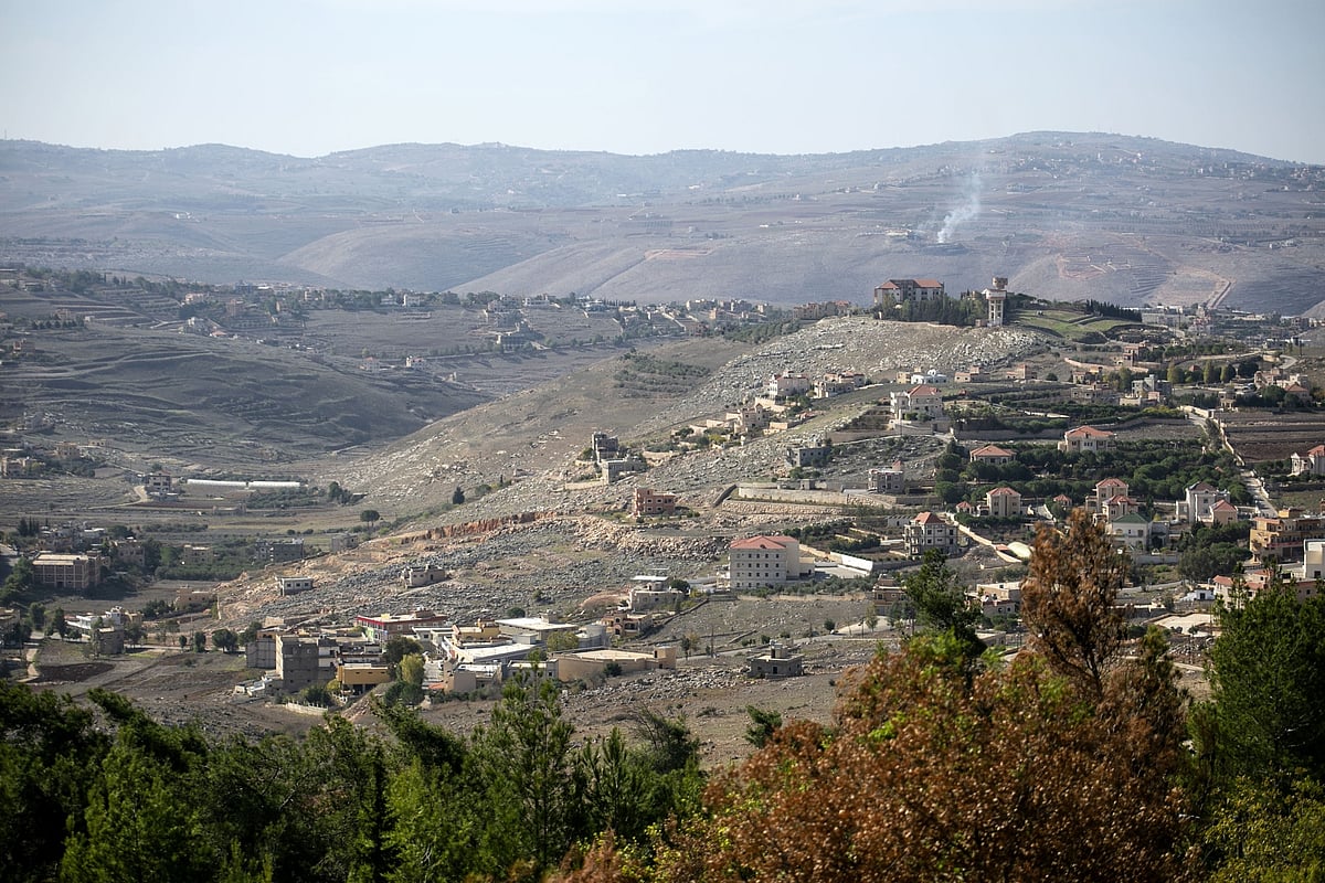 The Israel-Lebanon border seen from Kibbutz Menara.Photographer: Amnon Gutman/Bloomberg