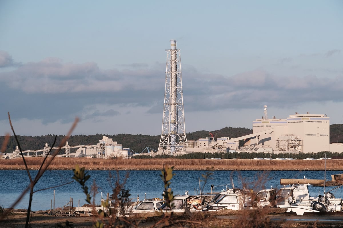 The Nanao Ohta thermal power plant halted following an earthquake in Nanao, Ishikawa Prefecture.Photographer: Soichiro Koriyama/Bloomberg