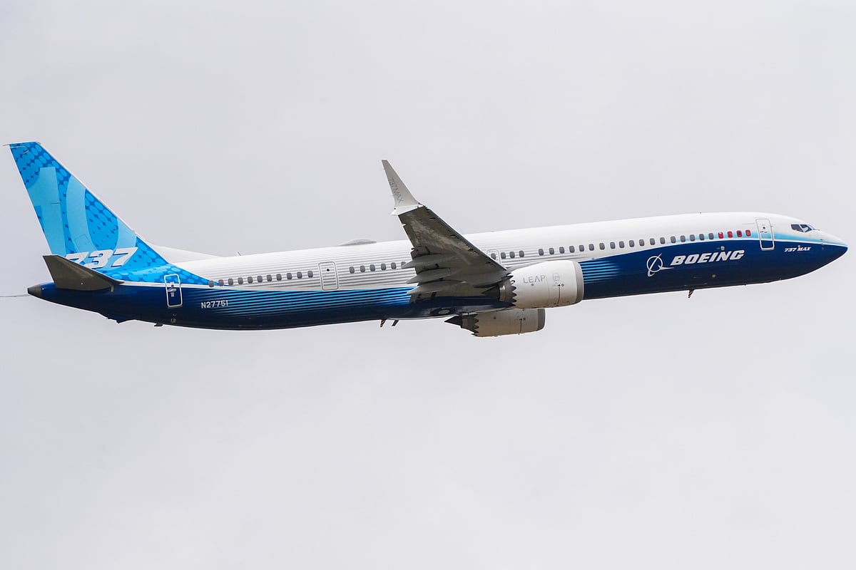 A Boeing B737-10 Max aircraft during a flight demonstration at the Paris Air ShowPhotographer: Nathan Laine/Bloomberg