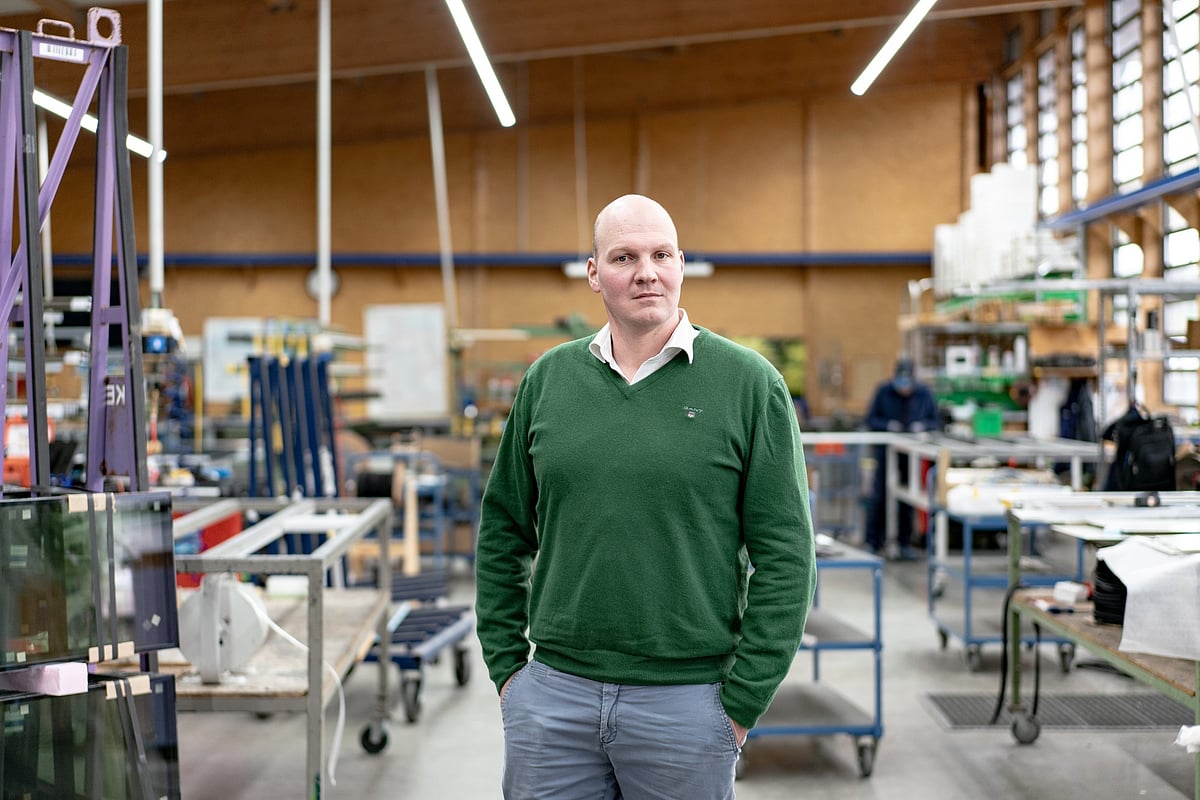 Henning Roeper at the Eurolam factory in Wiegendorf, on Jan. 22.Photographer: Ben Kilb/Bloomberg