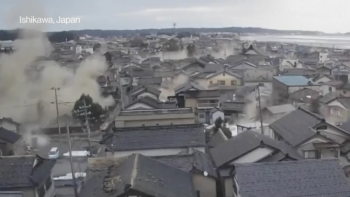 WATCH: A powerful earthquake hit off the Noto Peninsula on Japan’s northwest coast. Source: NTV via APTN)