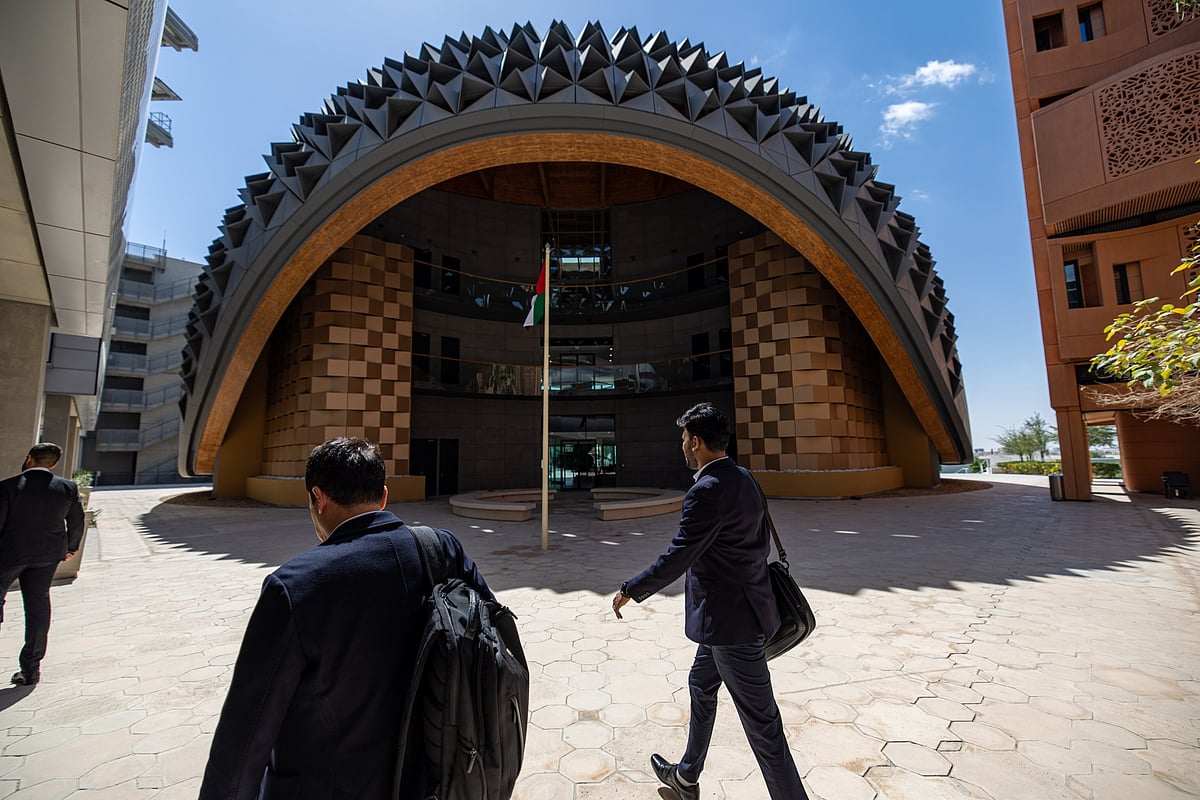 Masdar City on the outskirts of Abu Dhabi, United Arab Emirates, on March 23, 2023. Photographer: Christopher Pike/Bloomberg