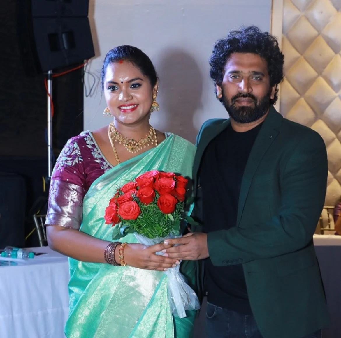 <div class="paragraphs"><p>Divya Raghavendra Rao and husband Raghavendra Rao. (Photo: Rameshwaram Cafe)</p></div>