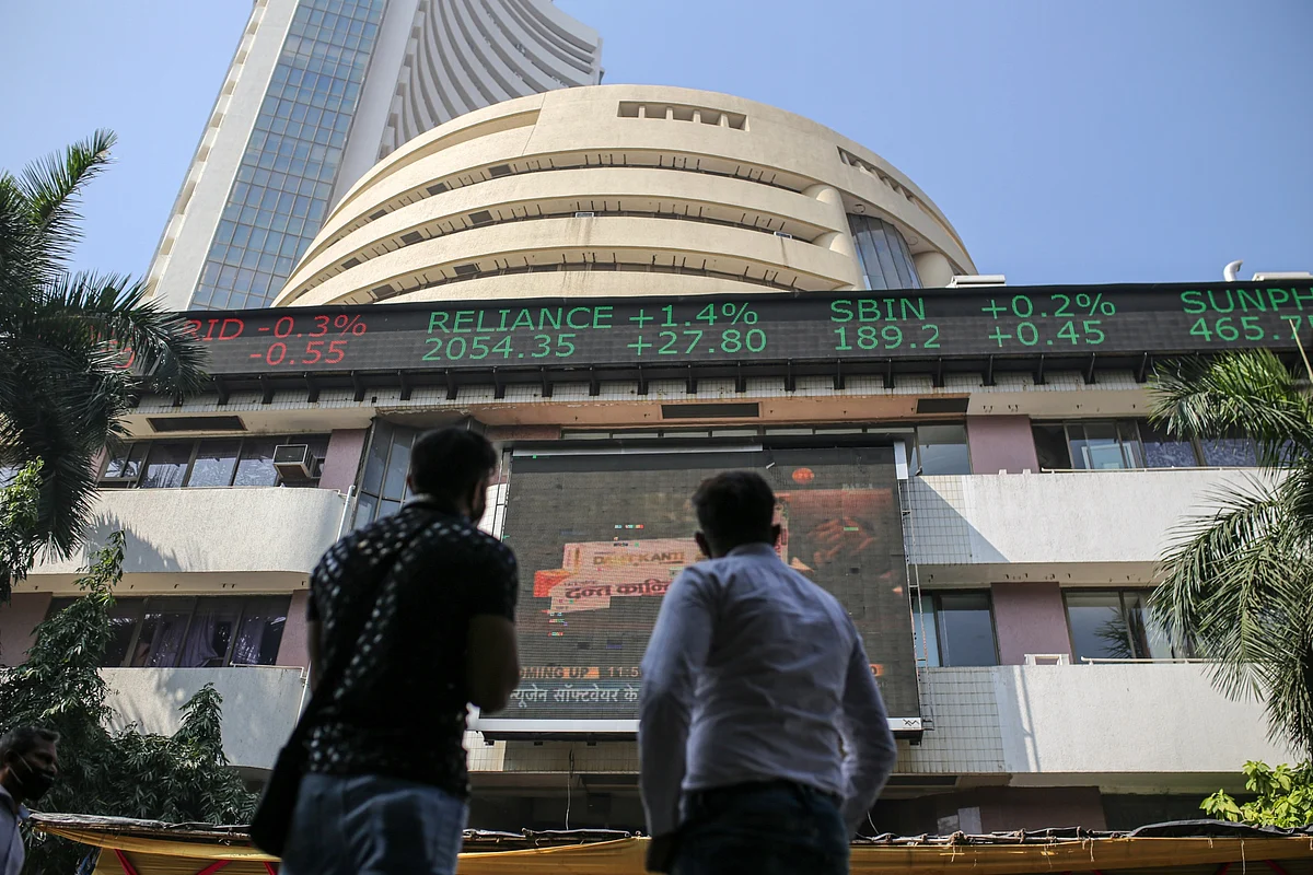 The S&P BSE Sensex Index has almost tripled from its March 2020 low, while earnings have only about doubled.Photographer: Dhiraj Singh/Bloomberg