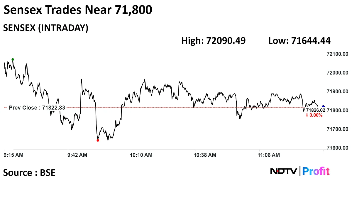 Nifty, Sensex Trade Little Changed In Volatile Session: Midday Market Update