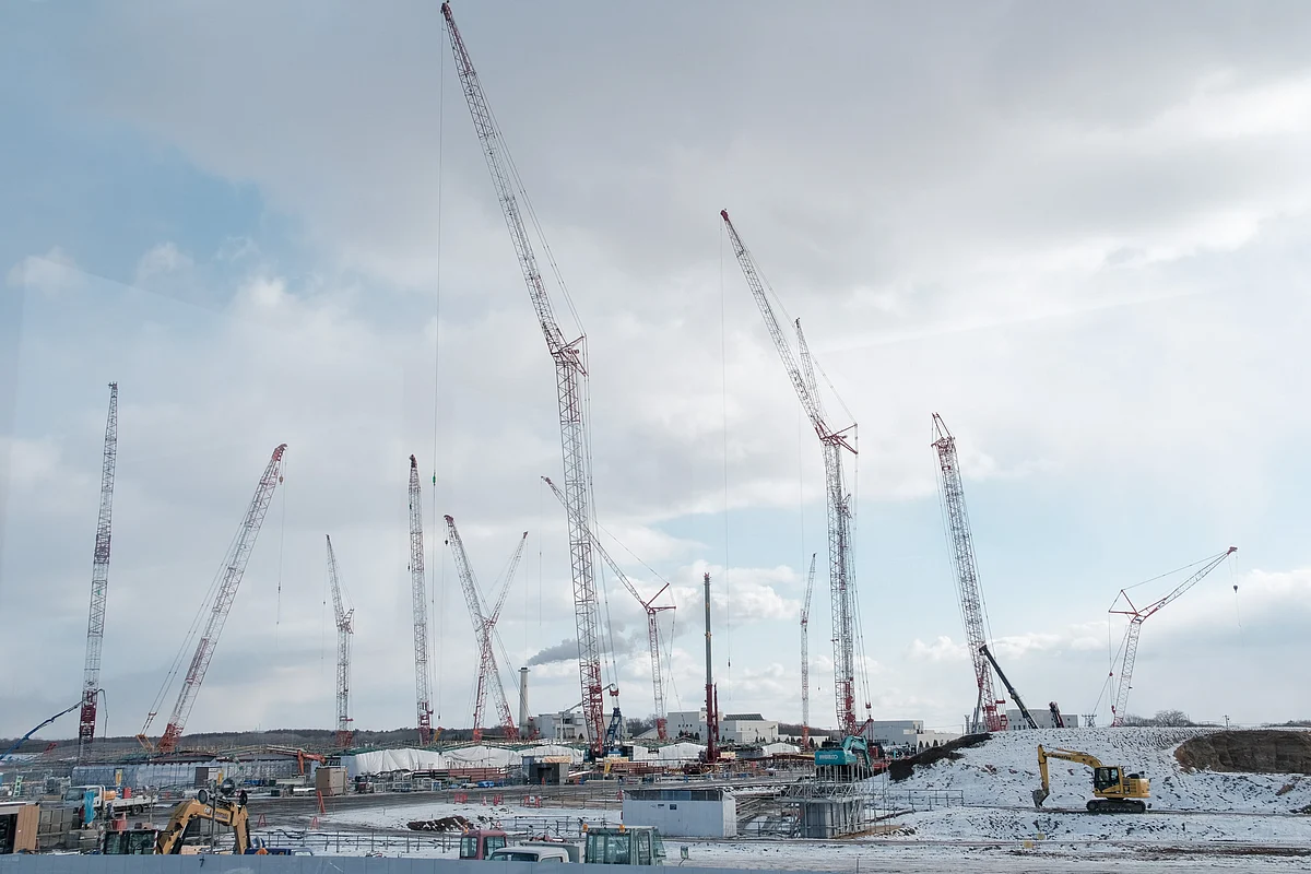 Rapidus’s foundry construction site in Chitose, Hokkaido, in December 2023.Photographer: Soichiro Koriyama/Bloomberg