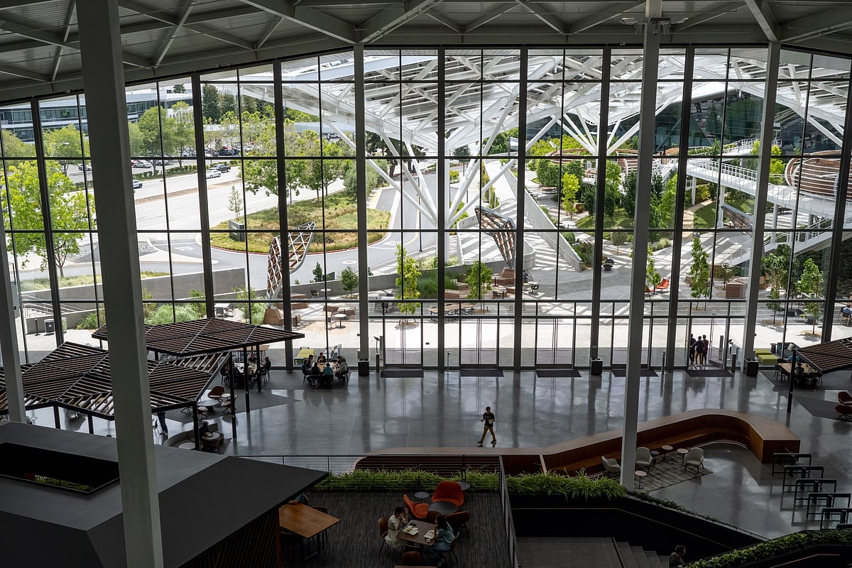 The Voyager building at Nvidia headquarters in Santa Clara, California.Photographer: Marlena Sloss/Bloomberg