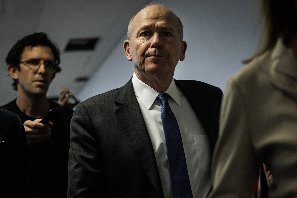 Boeing CEO Dave Calhoun on Capitol Hill in Washington, DC on Jan. 24, 2024.Source: Bloomberg