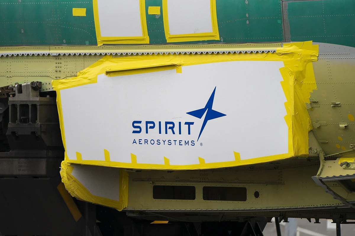 Spirit AeroSystems signage on a Boeing 737 fuselageSource: Bloomberg