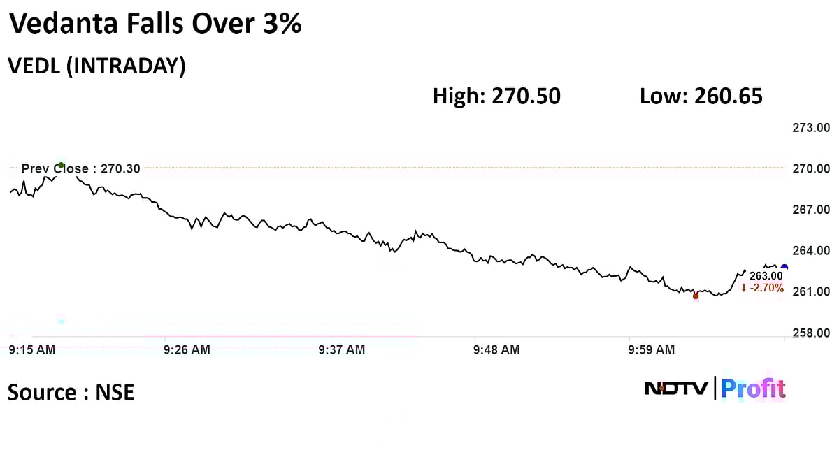 Vedanta Shares Fall After SEBI Orders Rs 78-Crore Payout To Cairn