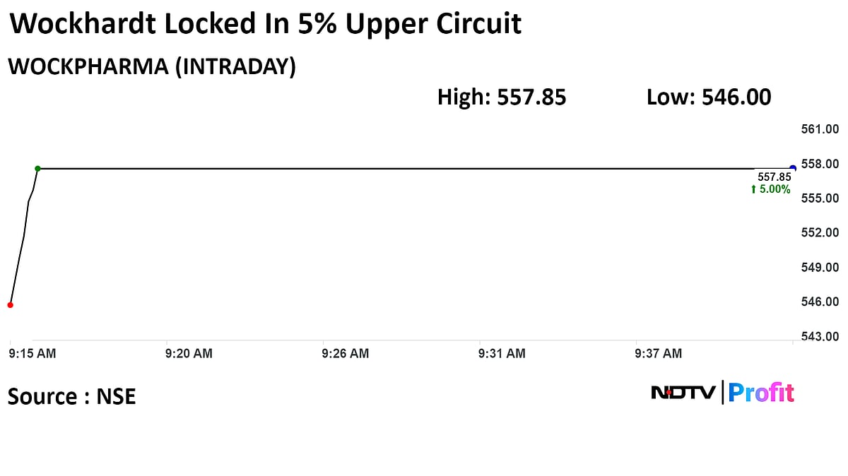 Wockhardt Shares Locked In 5% Upper Circuit After Raising Rs 480 Crore Via QIP
