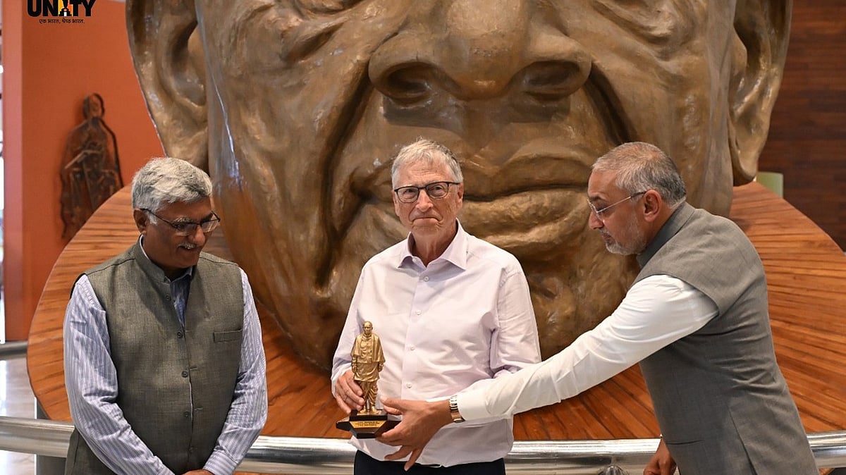 WATCH: Microsoft Co-Founder Bill Gates Visits Statue of Unity, Calls It An 'Engineering Marvel'