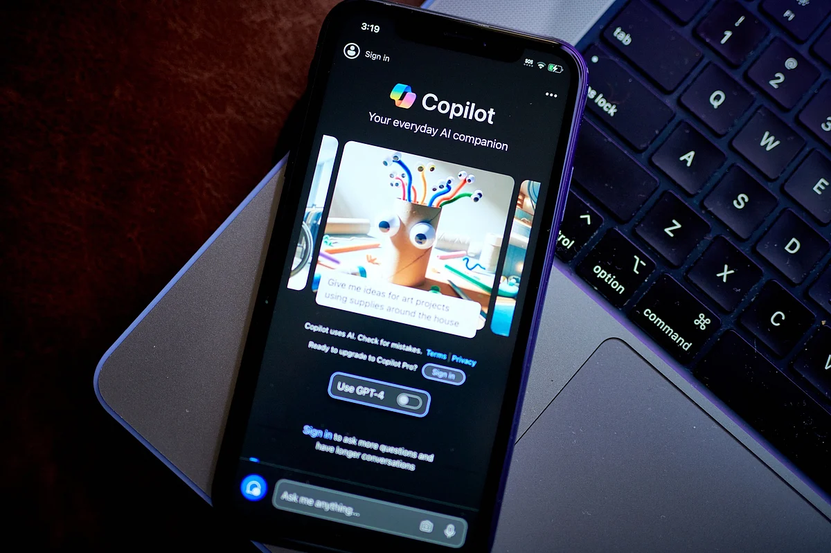 Microsoft’s Copilot app Photographer: Gabby Jones/Bloomberg
