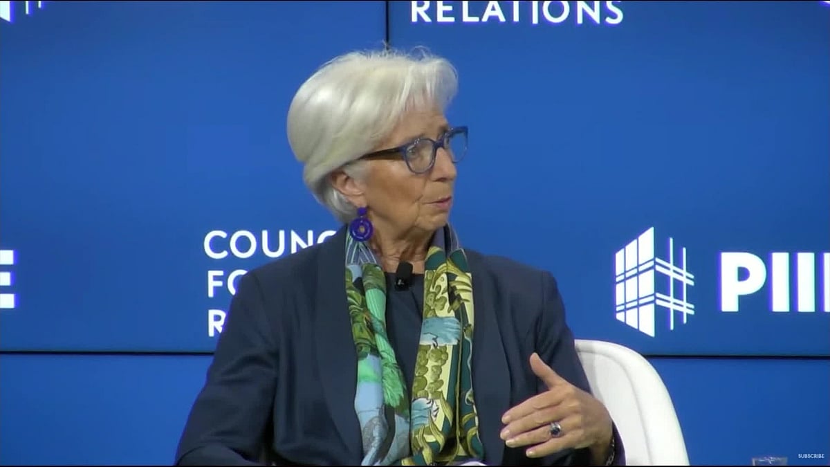 WATCH: ECB President Lagarde speaks at a Peterson Institute for International Economics and Council on Foreign Relations event.Source: Bloomberg