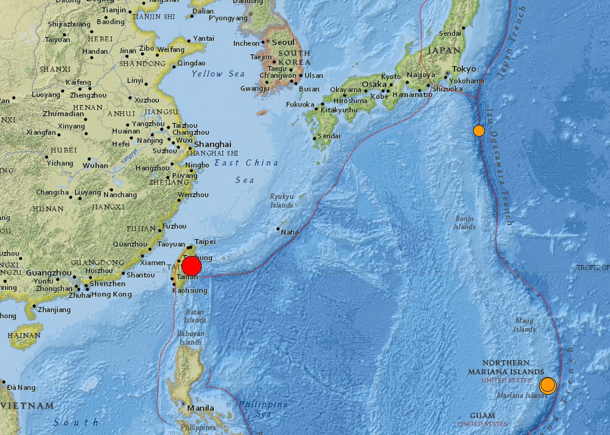 Tsunami Warning Issued for Japan’s Okinawa After M7.5 Quake