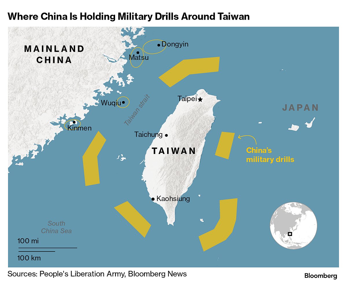 China Holds Military Drills Around Taiwan As 'Strong Punishment'