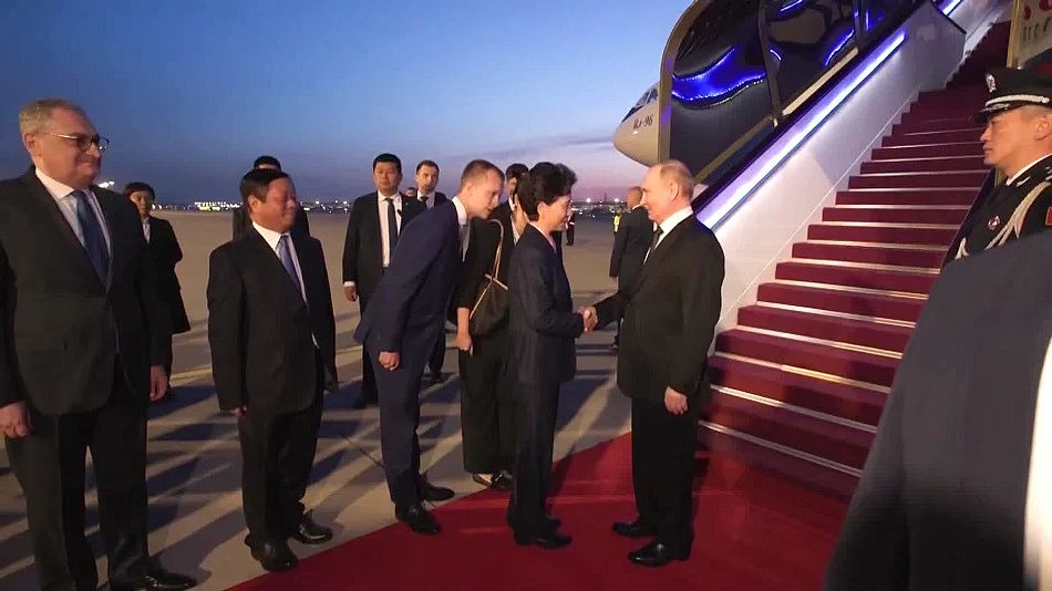 WATCH: Russian President Vladimir Putin has arrived in Beijing early Thursday. He is set to hold talks with his Chinese counterpart Xi Jinping.Source: Russian Pool via RTR