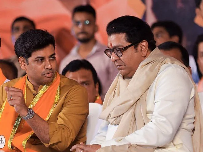 <div class="paragraphs"><p>Eknath Shinde’s son and two-time sitting MP Dr Shrikant Shinde alongside MNS chief Raj Thackeray at a campaign rally in Kalyan. (Source: X profile)</p></div>