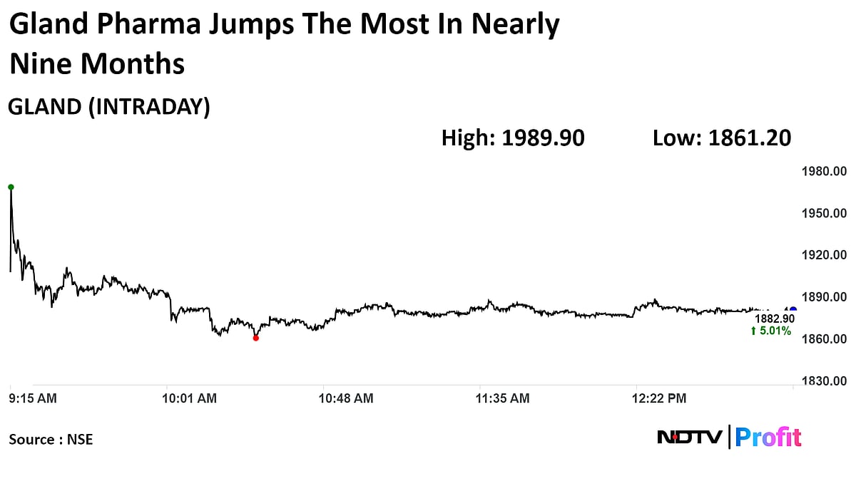 Gland Pharma Shares Rise The Most In Nine Months As Profit More Than Doubles