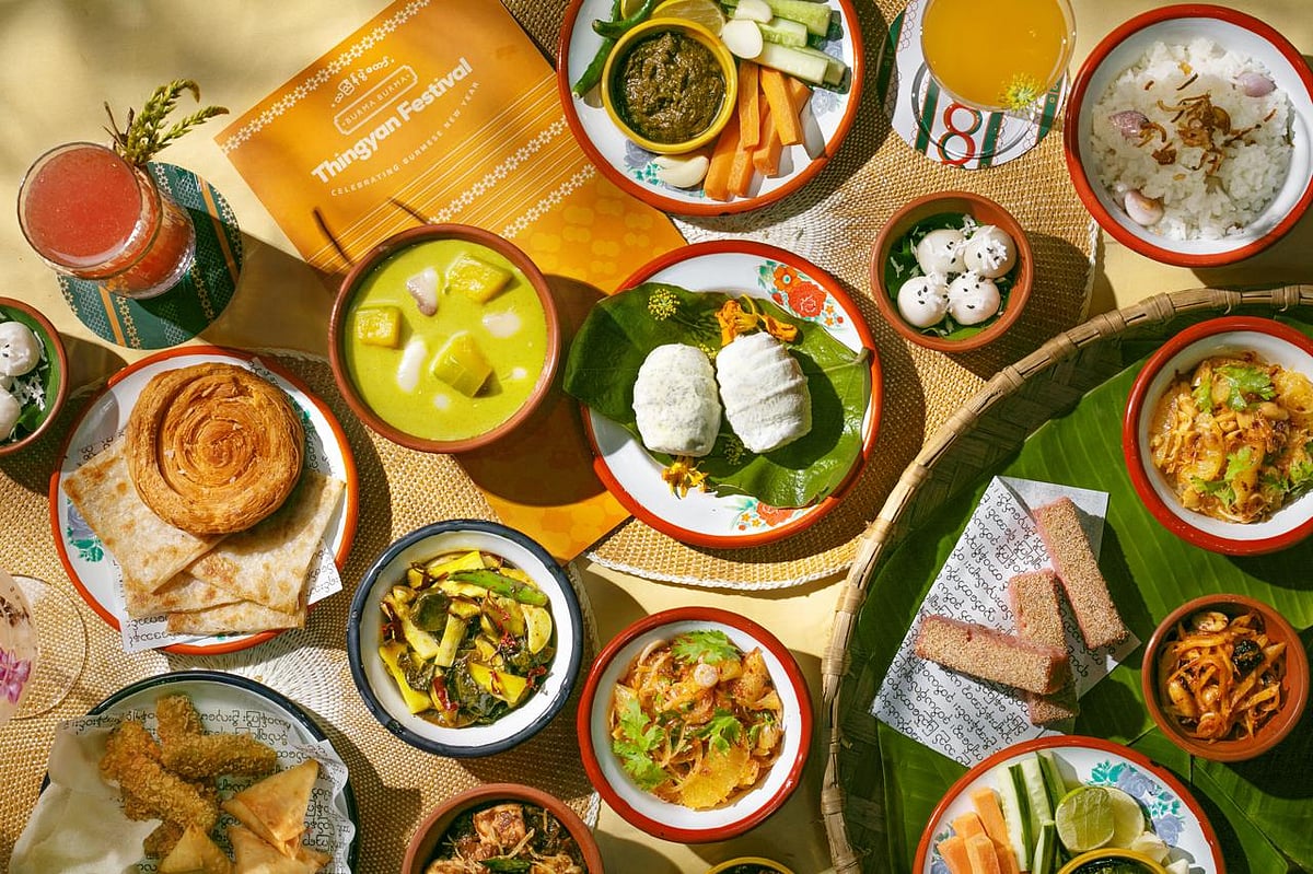<div class="paragraphs"><p>The Thingyan Festival thali. (Source: Burma Burma)</p></div>