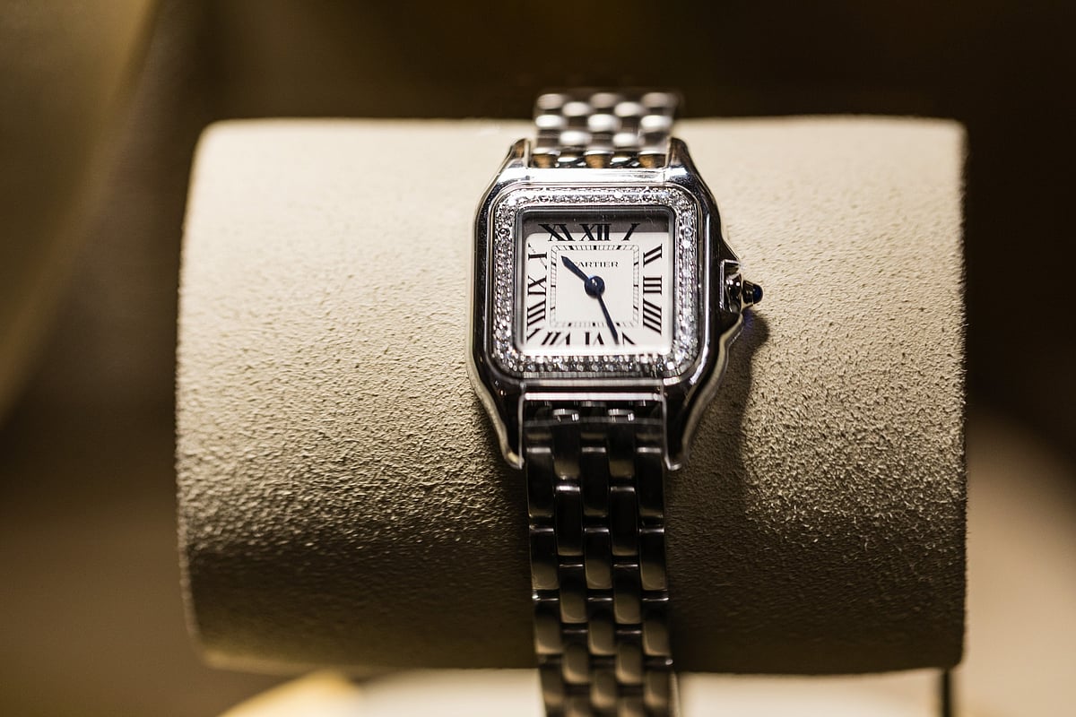 A Cartier Tank Francaise wristwatch.Photographer: Jeanne Frank/Bloomberg