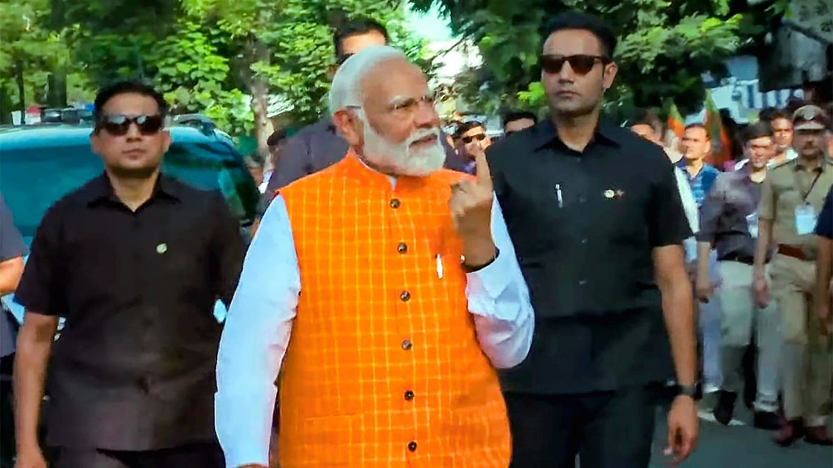 Modi Casts Vote In Ahmedabad, Urges Citizens To Vote In Large Numbers
