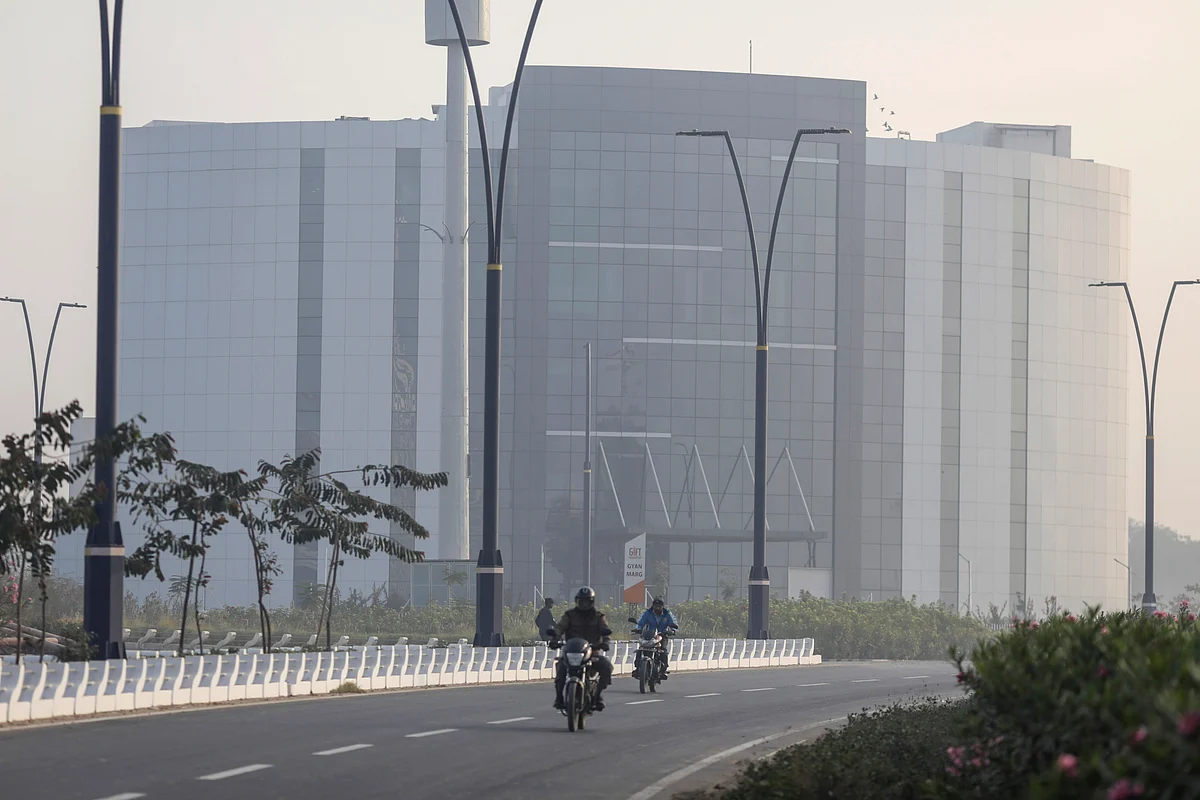 A commercial building in Gujarat International Finance Tec-City (GIFT City).Photographer: Dhiraj Singh/Bloomberg