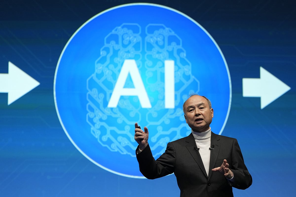 Masayoshi Son speaking in Tokyo on June 27.Photographer: Toru Hanai/Bloomberg
