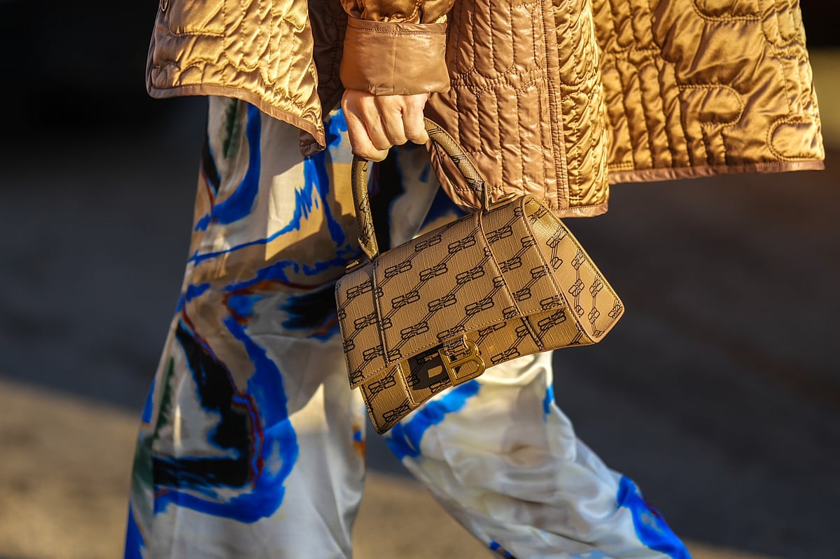 A Balenciaga Hourglass handbag.Photographer: Edward Berthelot/Getty Images