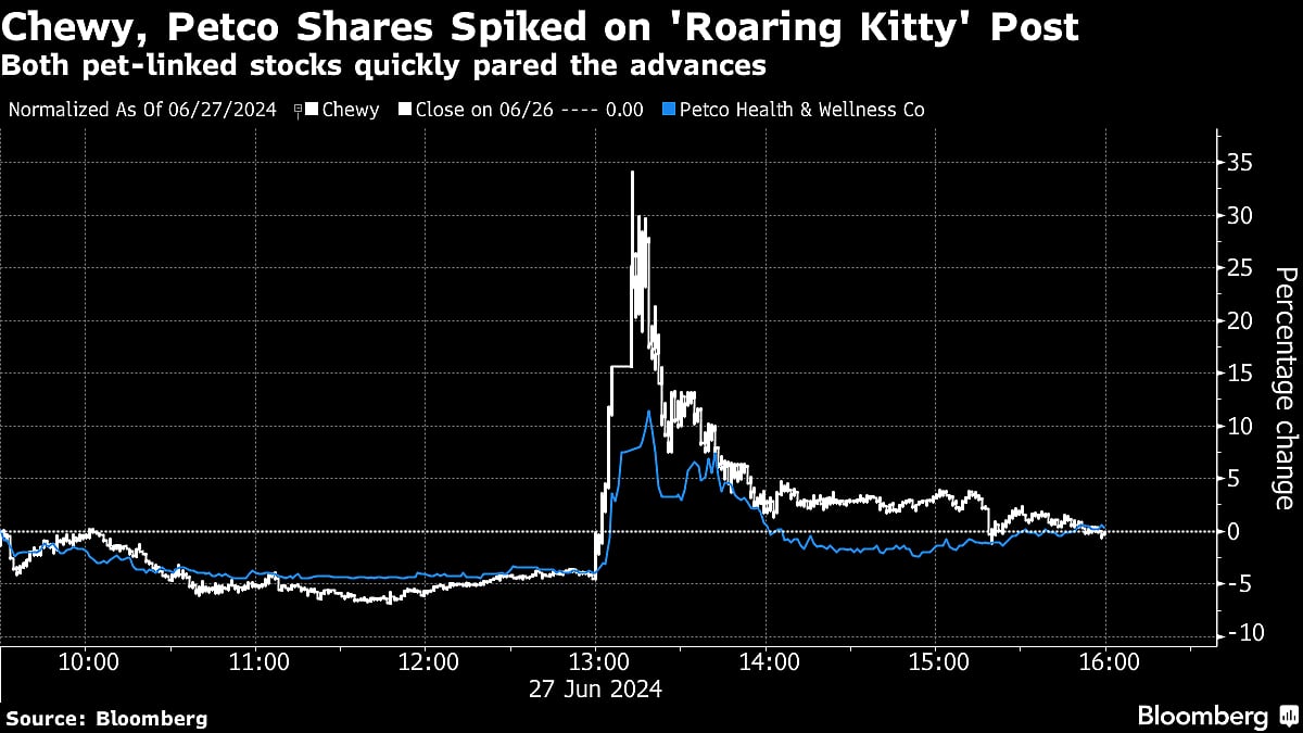 Chewy, Petco Shares Swing As ‘Roaring Kitty’ Posts Dog Image