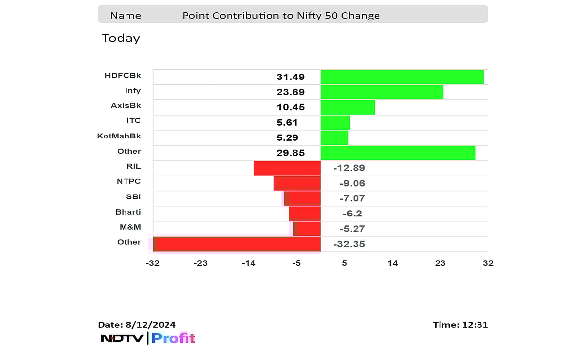 Nifty, Sensex Rebound Led By HDFC Bank, Infosys, Axis Bank: Midday Market Update