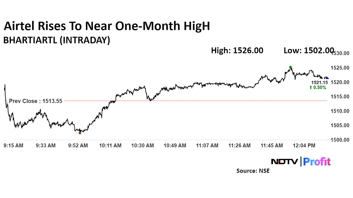 Bharti Airtel Hits Nearly One-Month High After Apple Tie-Up