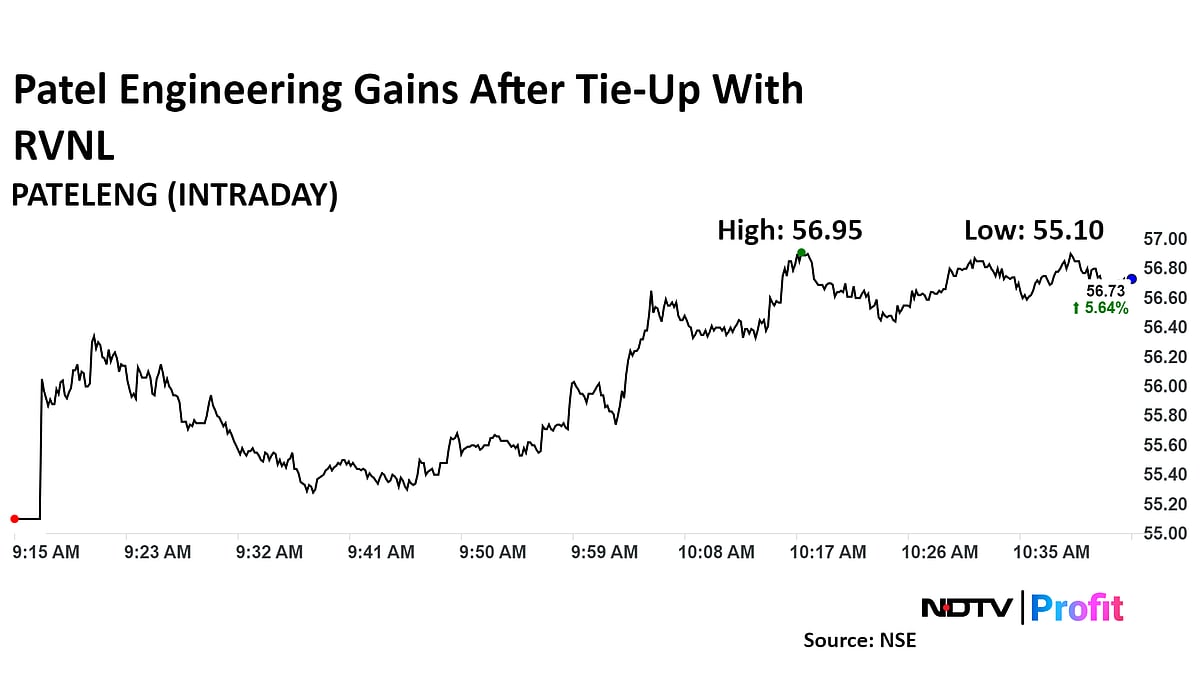 Patel Engineering Shares Gain After Tie-Up With RVNL For Hydro, Infra Projects