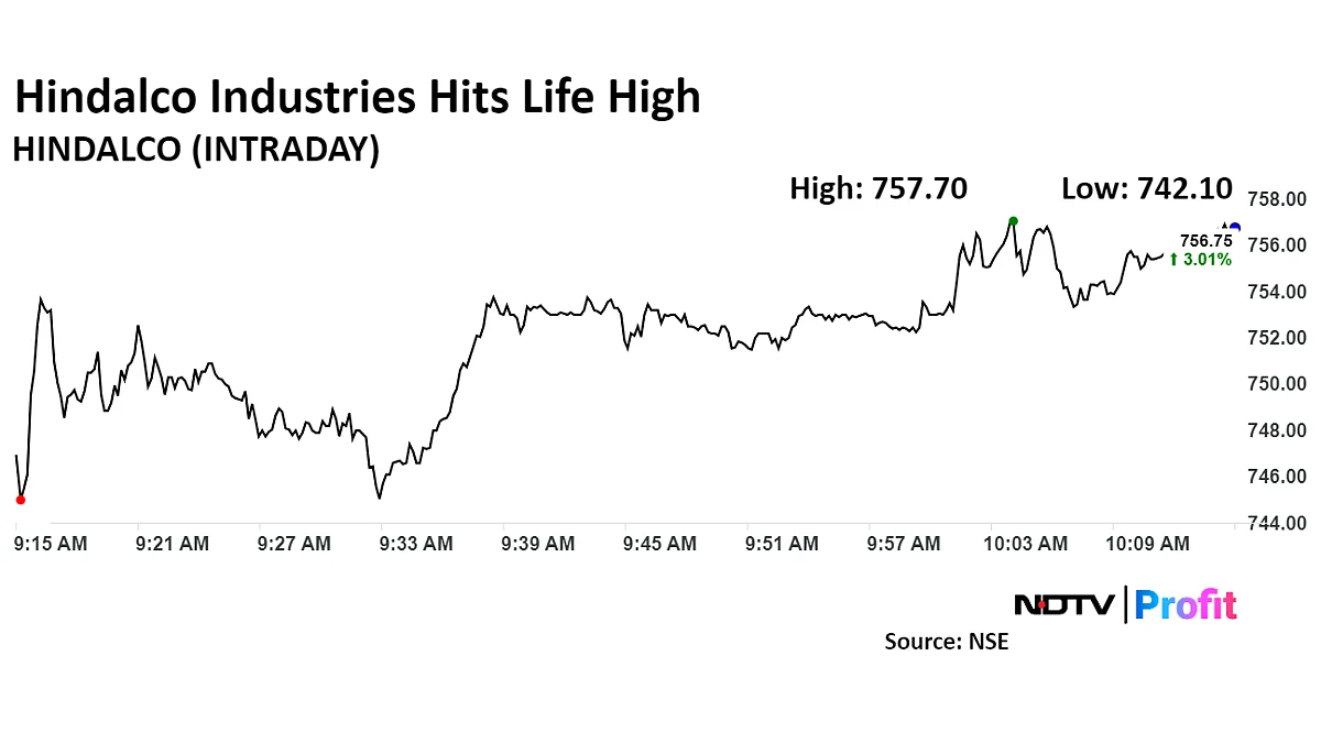 Hindalco Industries Share Price Hits Life High Following Large Trade On NSE