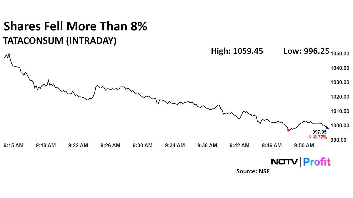 Tata Consumer Share Price Plummets As Q2 Profit Remains Flat, Margins Contract