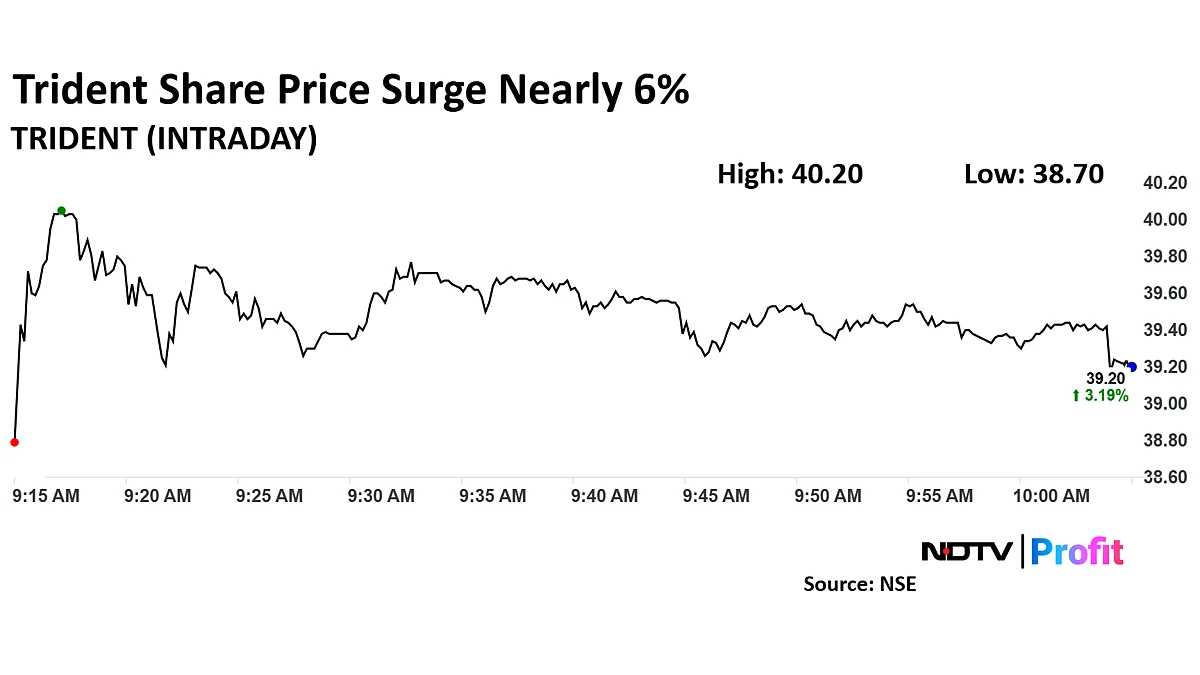 Trident Share Price Soars For Second Consecutive Day Following Investment Announcement