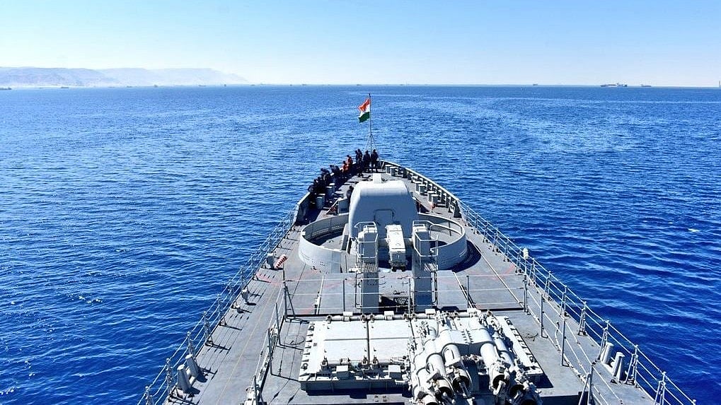 <div class="paragraphs"><p>The two sides laid emphasis on 'adherence to a rules-based order, especially the UN Convention on the Law of the Sea, and explored cooperation initiatives in the maritime domain to uphold the same.</p><p>(Photo Source: Navy Spokesperson/Twitter)</p></div>