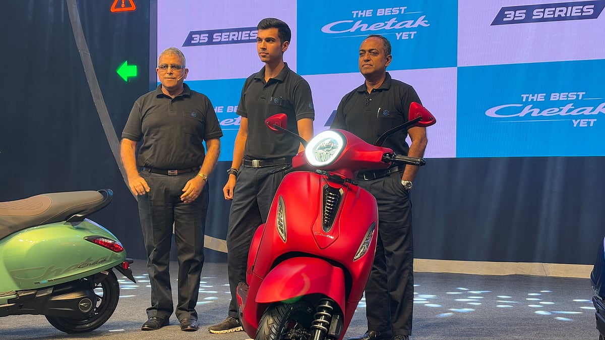 <div class="paragraphs"><p>Bajaj Auto's Chetak 35, with a 45% lower production cost, has been a key contributor to the company's growing share in the electric two-wheeler market. (Photographer: Tushar Deep Singh/NDTV Profit)</p></div>