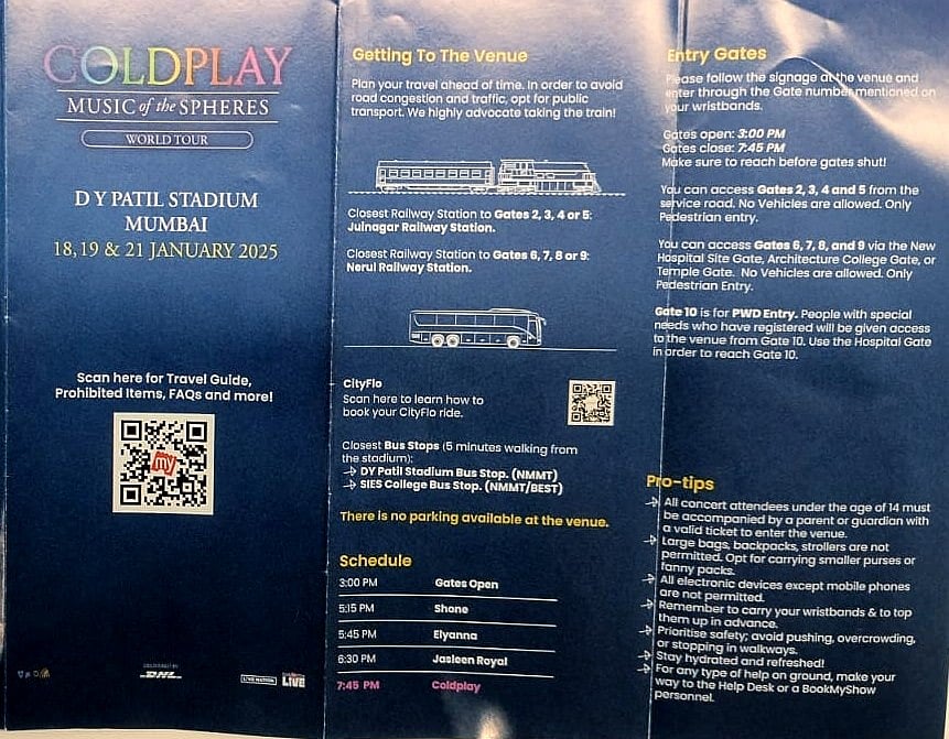Coldplay Mumbai Concert: Opening Acts, Schedule, How To Reach Venue And Other Tips